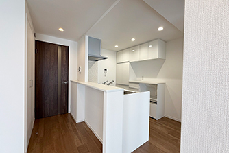 会話を楽しめるキッチン